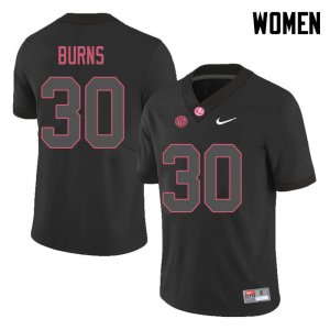 NCAA Women's Alabama Crimson Tide #30 Ryan Burns Stitched College 2018 Nike Authentic Black Football Jersey VF17L14AO